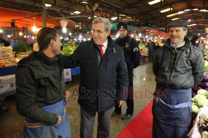KAYMAKAM VE BAŞKANDAN PAZARYERİ ZİYARETİ