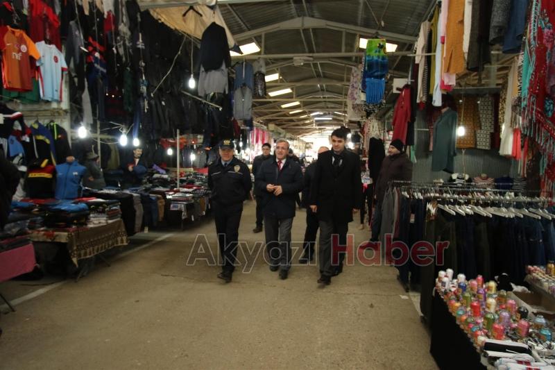 KAYMAKAM VE BAŞKANDAN PAZARYERİ ZİYARETİ