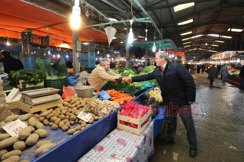 KAYMAKAM VE BAŞKANDAN PAZARYERİ ZİYARETİ