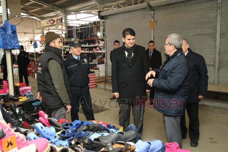 KAYMAKAM VE BAŞKANDAN PAZARYERİ ZİYARETİ