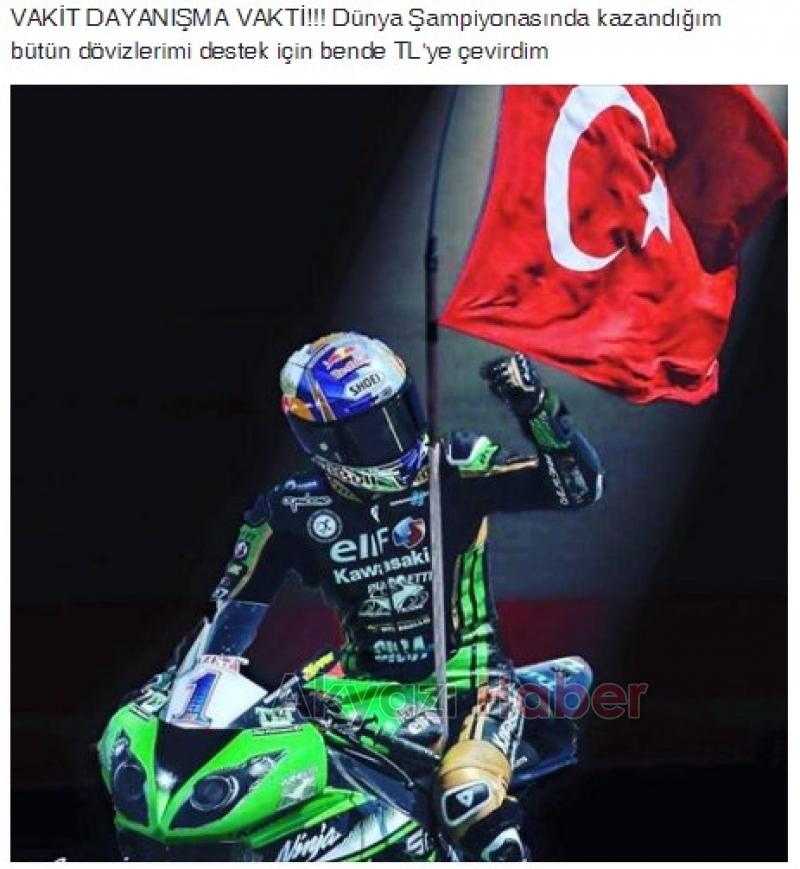 Kenan Sofuoğlundan TLye Destek