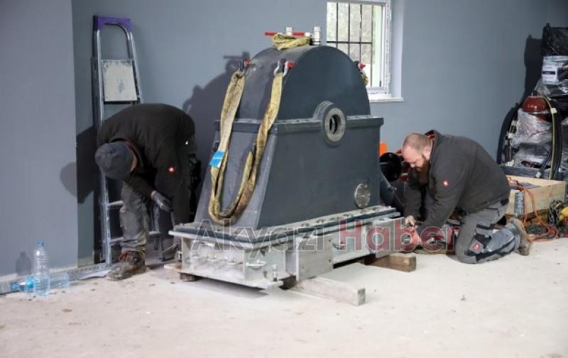 Keremali HES te türbin montajı başladı 