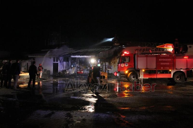 Kereste Fabrikasında Yangın