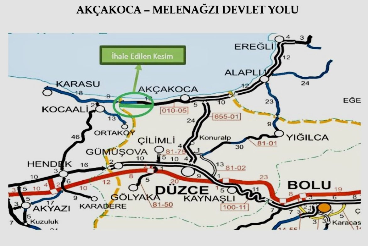 Kocaali ile Akçakoca arasındaki bölünmüş yolun ihalesi yapıldı