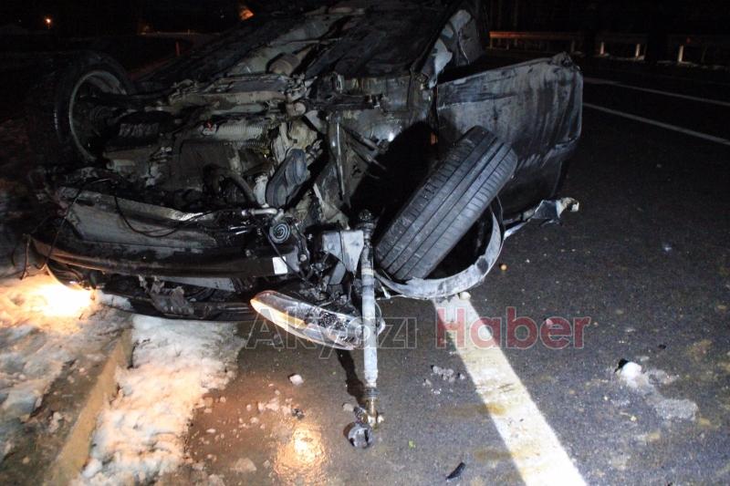 Kontrolden Çıkan Otomobil İle Takla Attı 