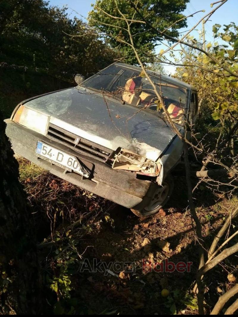 Kontrolden Çıkan Otomobil Tarlaya Uçtu