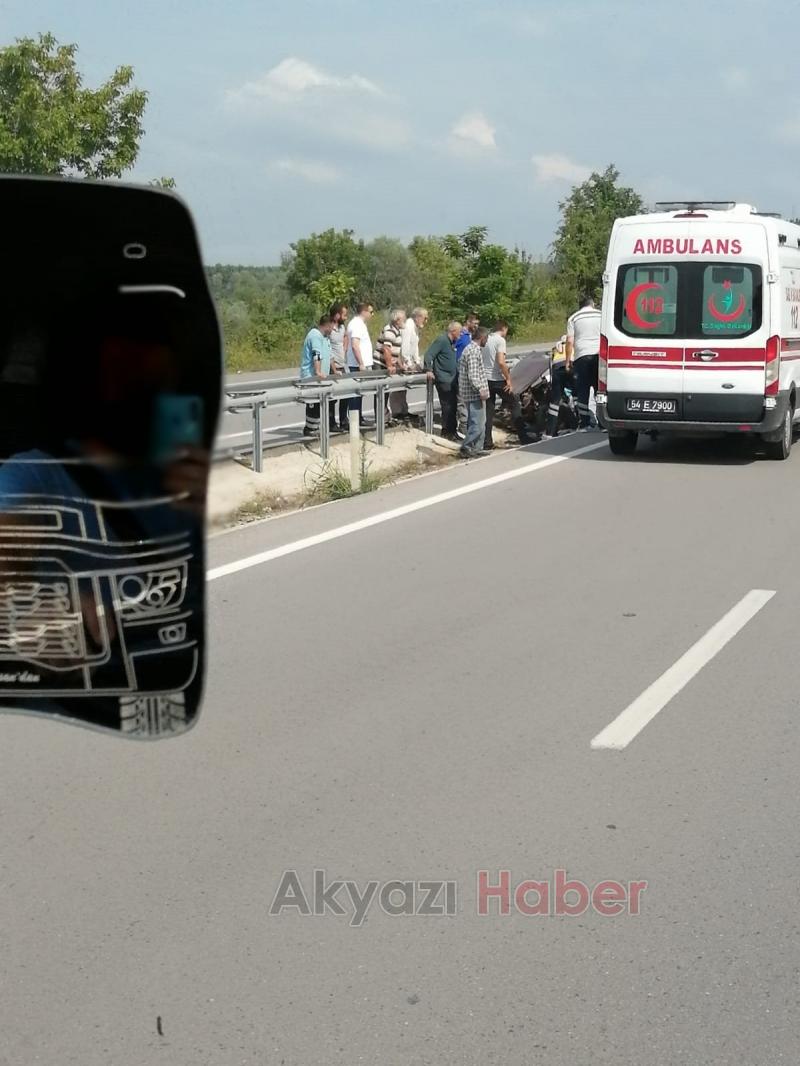 Kontrolü Kaybeden Sürücü Bariyerlere Çarptı