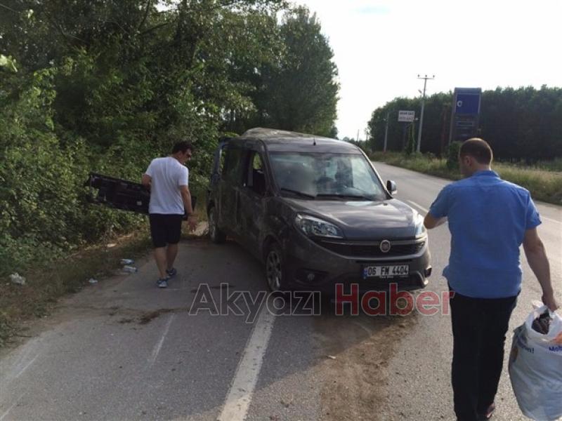Kontrolü Kaybeden Sürücü Duvara Çarptı