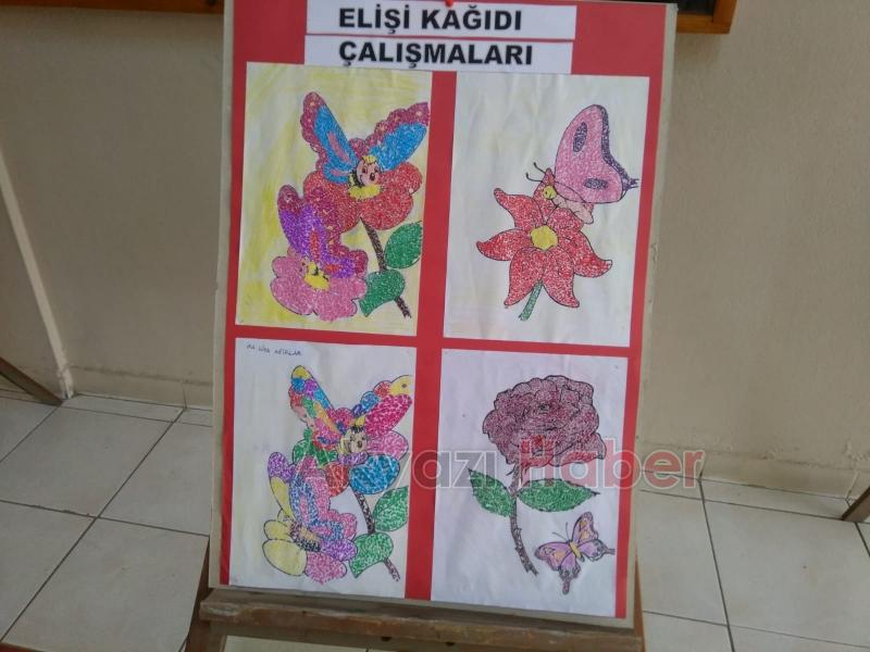 Küçücek İlkokulu'nda Resim Sergisi