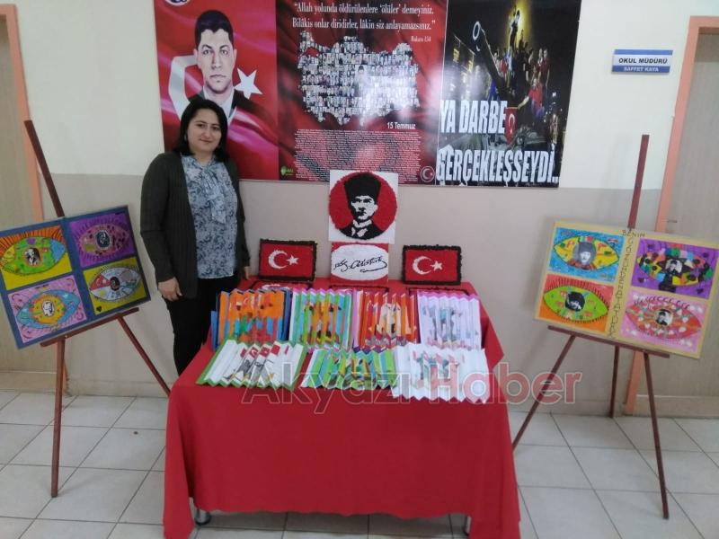  Küçücek İlkokulu'nda Resim Sergisi