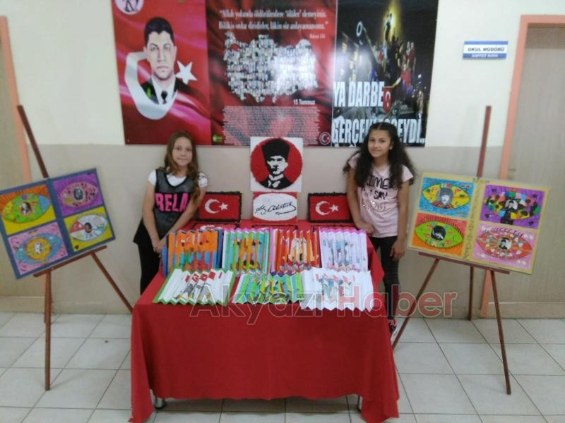  Küçücek İlkokulu'nda Resim Sergisi