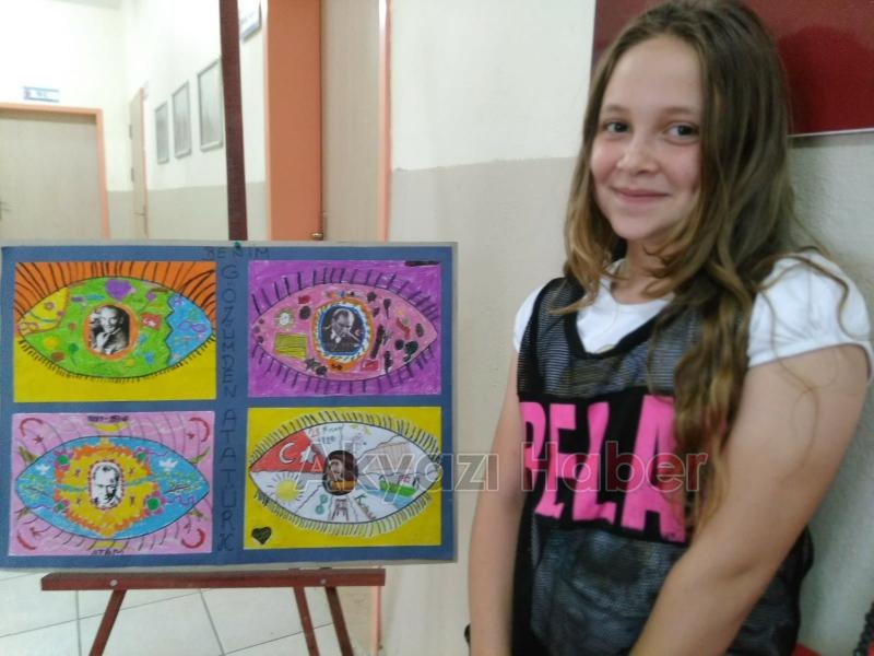  Küçücek İlkokulu'nda Resim Sergisi