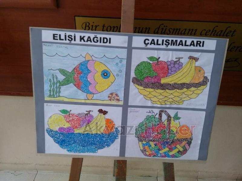  Küçücek İlkokulu'nda Resim Sergisi