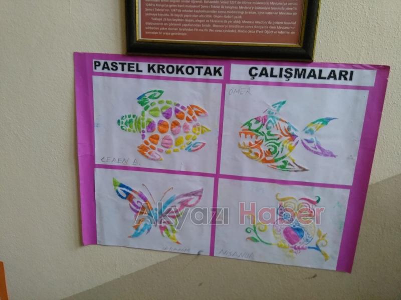  Küçücek İlkokulu'nda Resim Sergisi