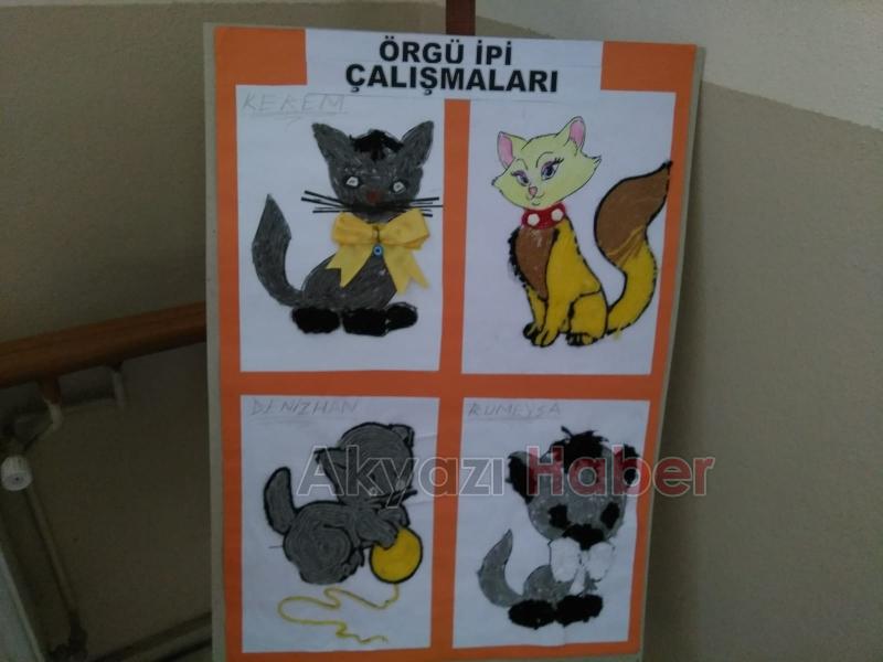  Küçücek İlkokulu'nda Resim Sergisi