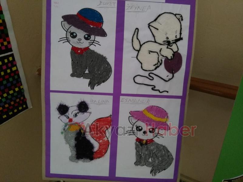  Küçücek İlkokulu'nda Resim Sergisi
