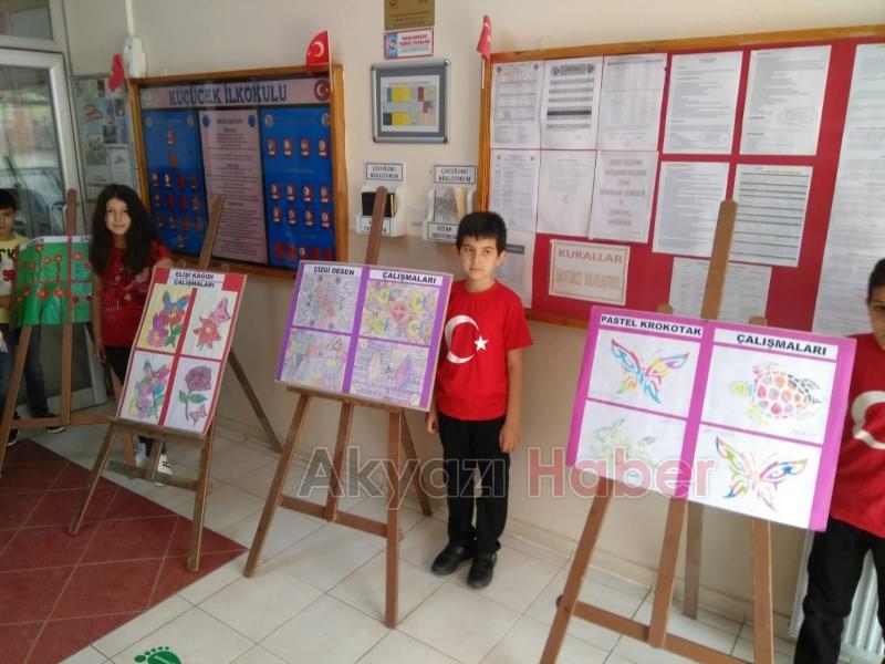  Küçücek İlkokulu'nda Resim Sergisi