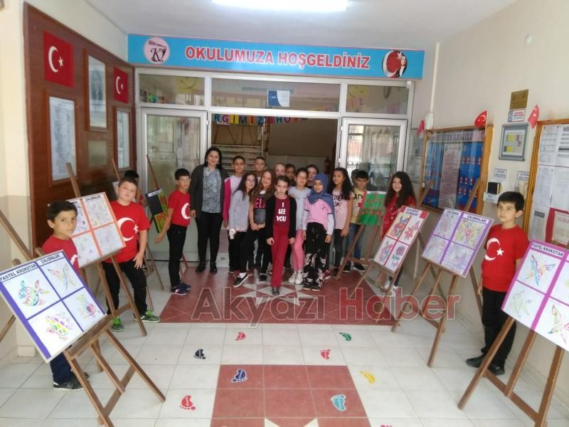  Küçücek İlkokulu'nda Resim Sergisi