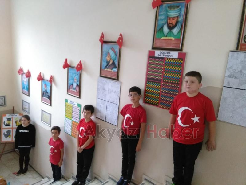  Küçücek İlkokulu'nda Resim Sergisi