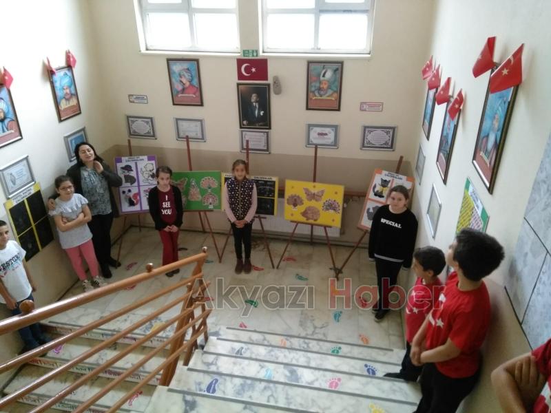  Küçücek İlkokulu'nda Resim Sergisi