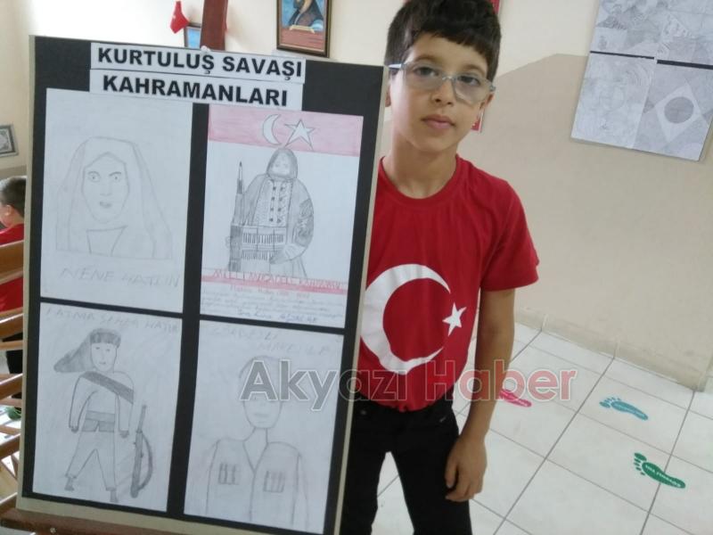  Küçücek İlkokulu'nda Resim Sergisi