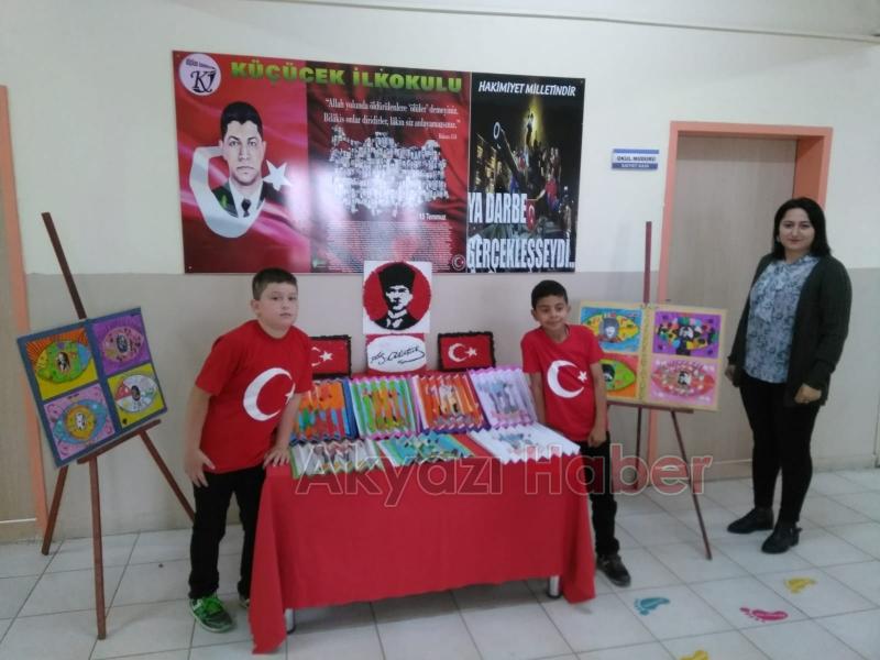  Küçücek İlkokulu'nda Resim Sergisi