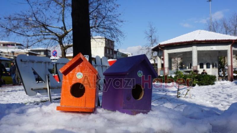 Kuş evleri Akyazı ya renk kattı