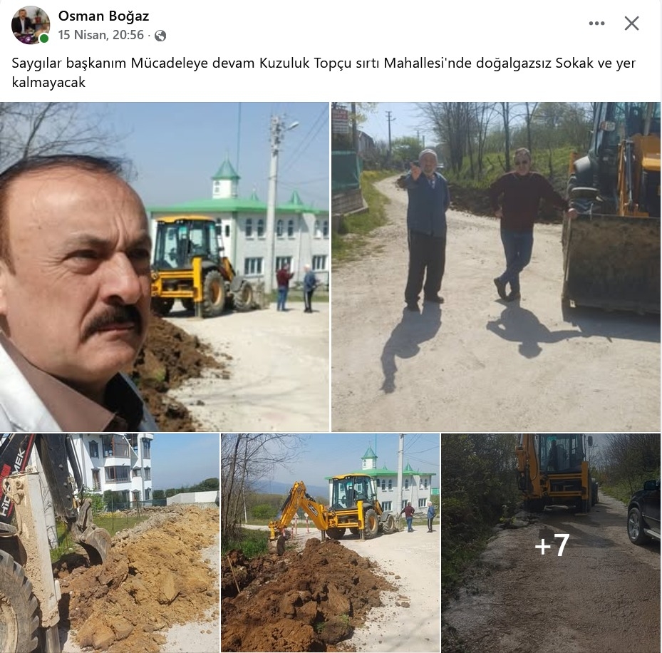 Kuzuluk Topçusırtı Mahallesi muhtarı: Doğalgazsız sokak kalmayacak