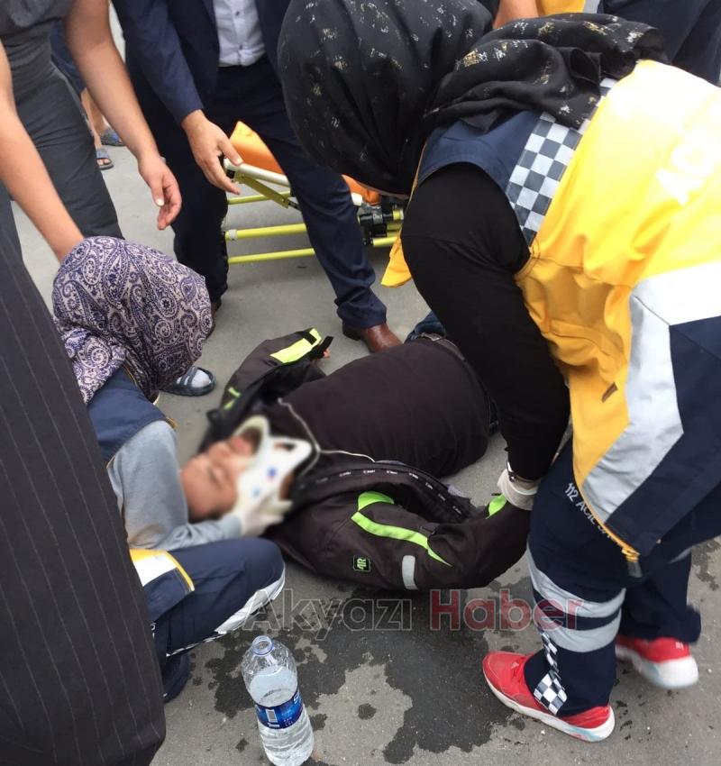 Kuzuluk Yolunda Motosiklet Kazası