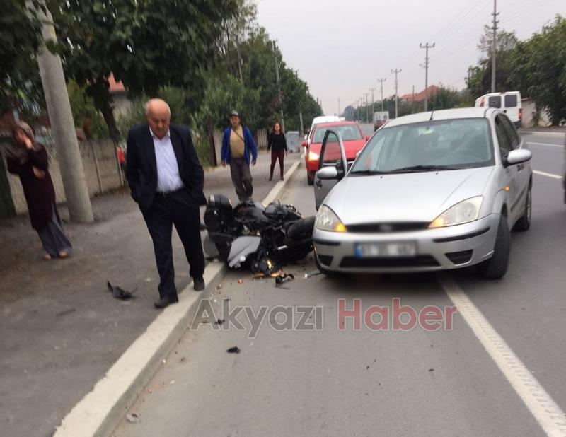 Kuzuluk Yolunda Motosiklet Kazası