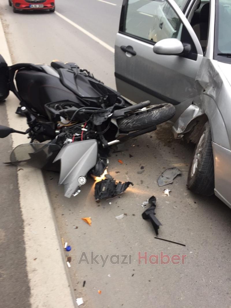 Kuzuluk Yolunda Motosiklet Kazası
