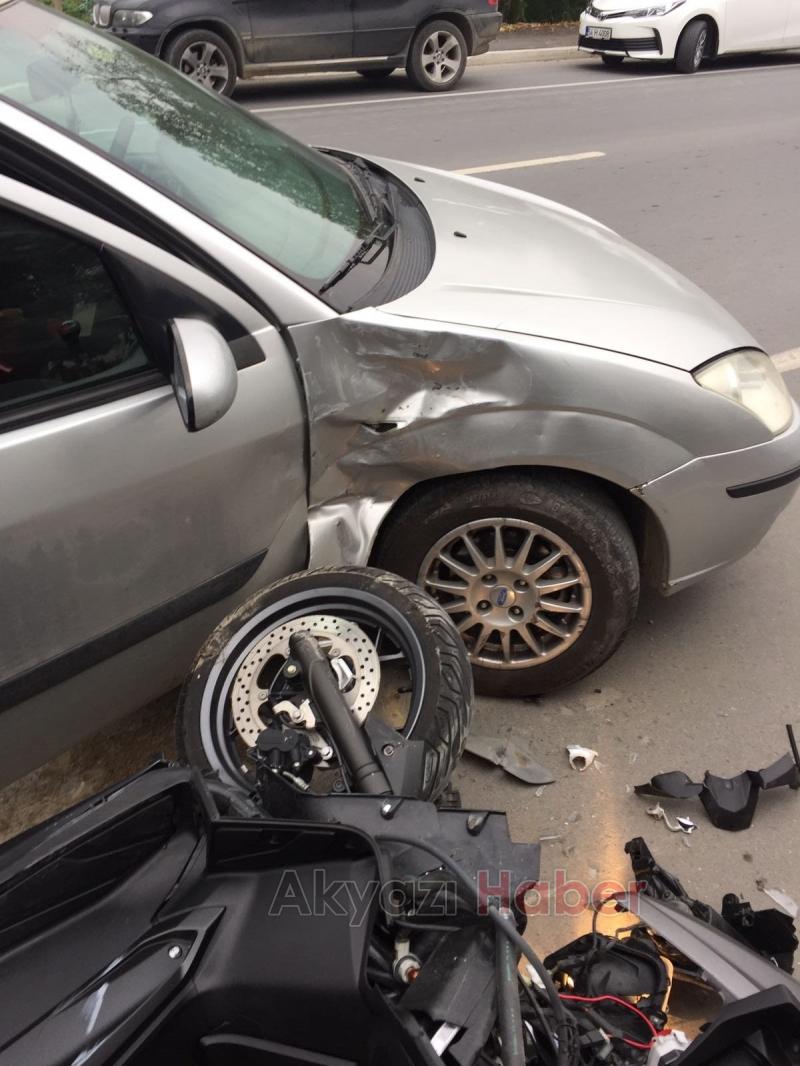 Kuzuluk Yolunda Motosiklet Kazası