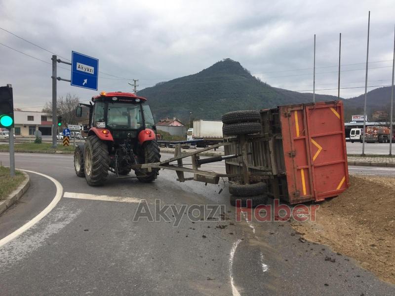 Kuzulukta Kum Yüklü Römrok Yan Yattı