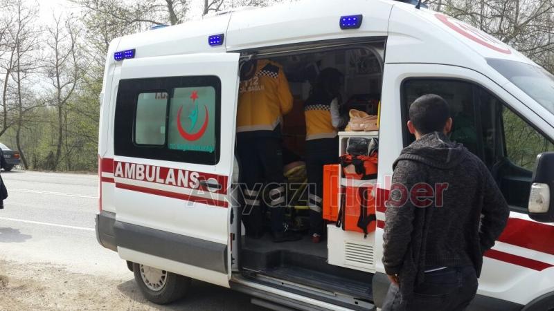 Lastiği Çıkan Patpat Devrildi 