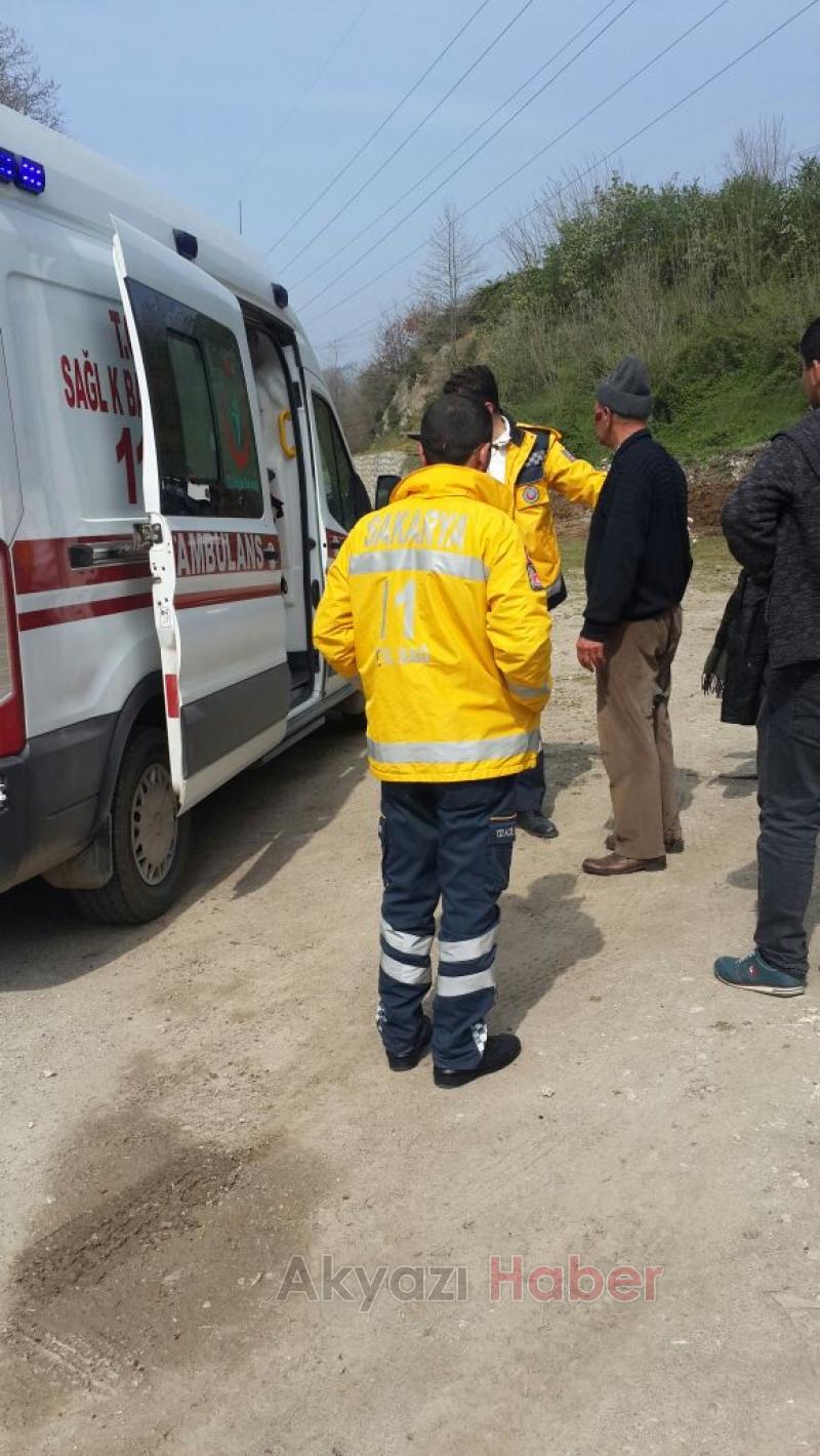 Lastiği Çıkan Patpat Devrildi 