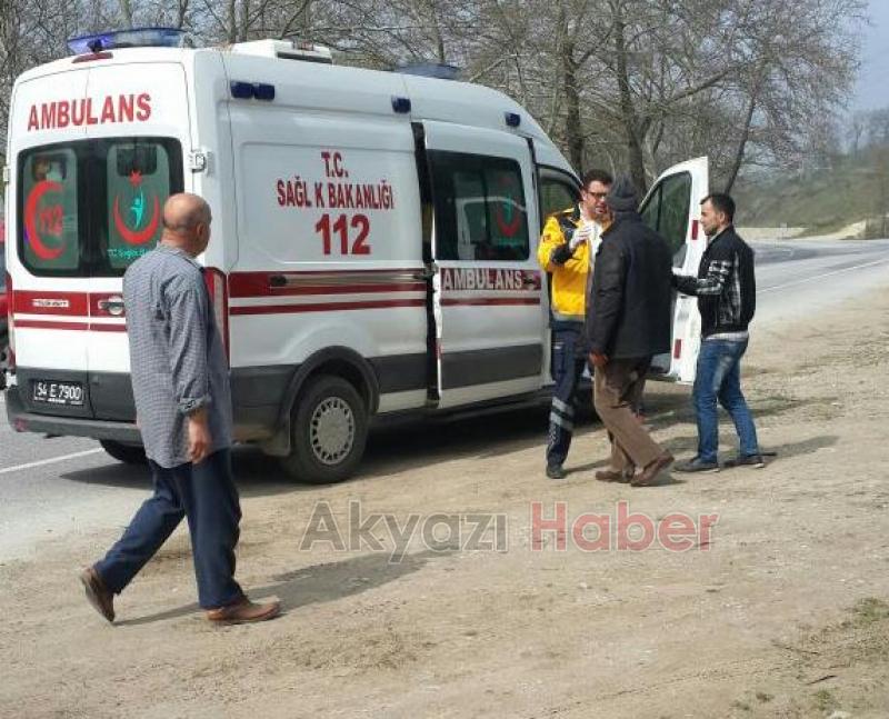 Lastiği Çıkan Patpat Devrildi 