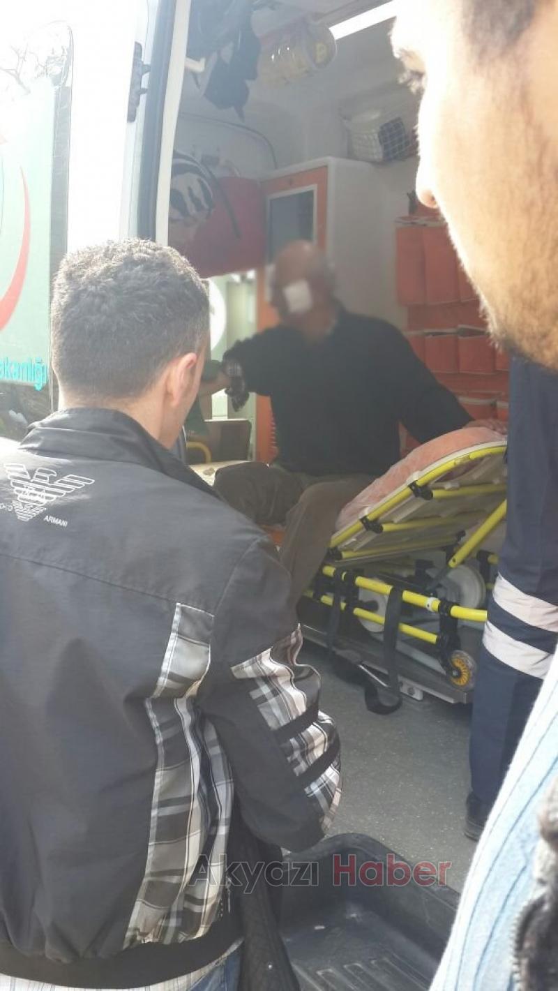 Lastiği Çıkan Patpat Devrildi 