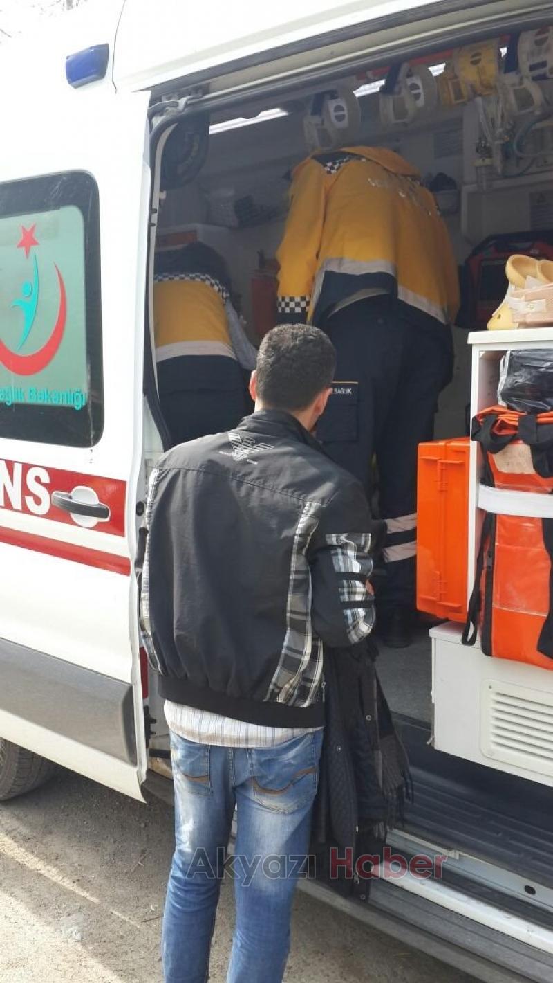 Lastiği Çıkan Patpat Devrildi 