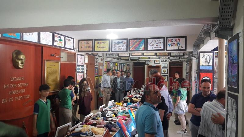 Madanoğlu Ortaokulu öğrencilerinden  yılsonu sergisi