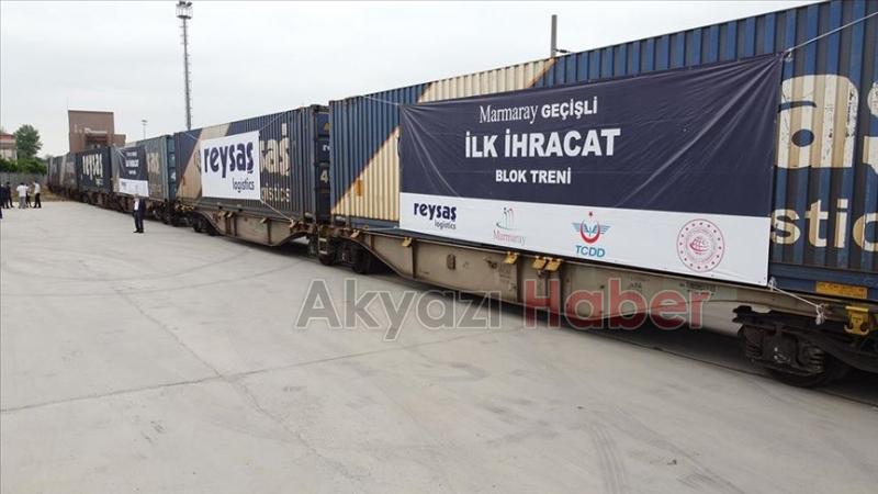 Marmaray geçişli ilk ihracat blok treni Sakarya'dan yola çıkıyor
