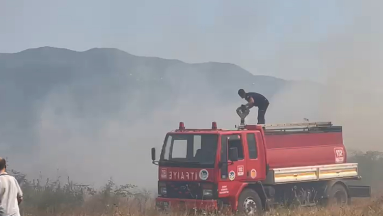 Meradaki yangını itfaiye söndürdü