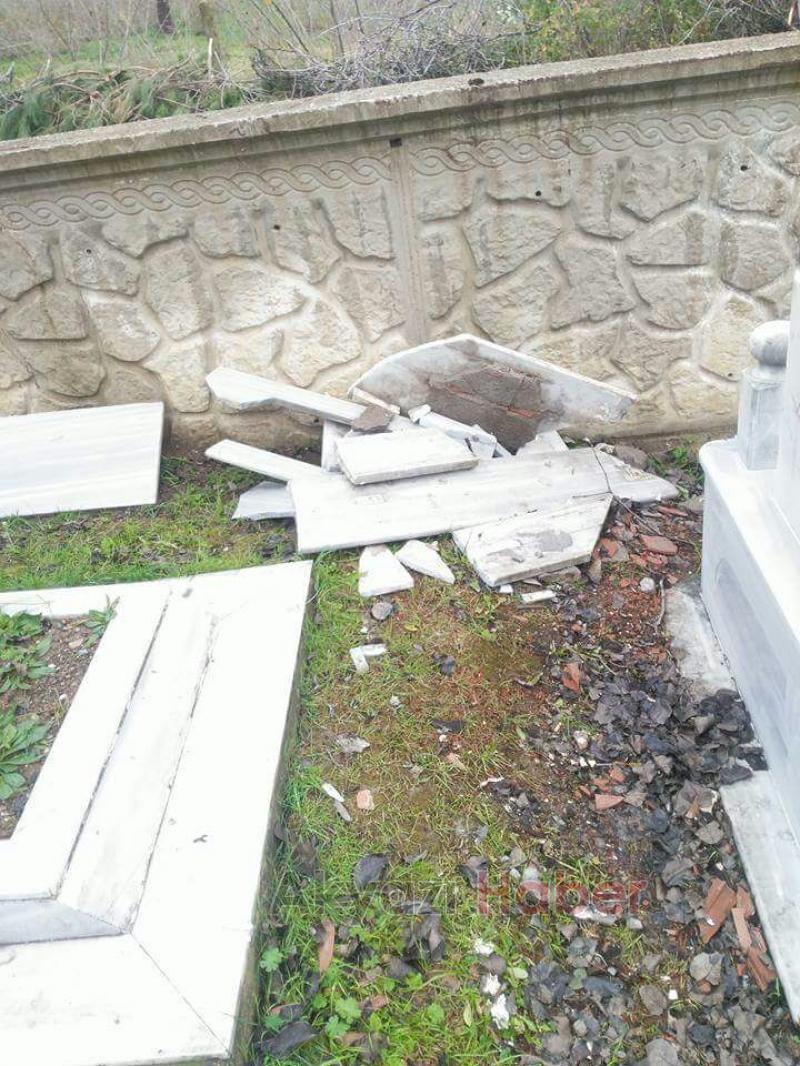 MEZARLIKTA BULUNAN AĞAÇLARI KESTİLER