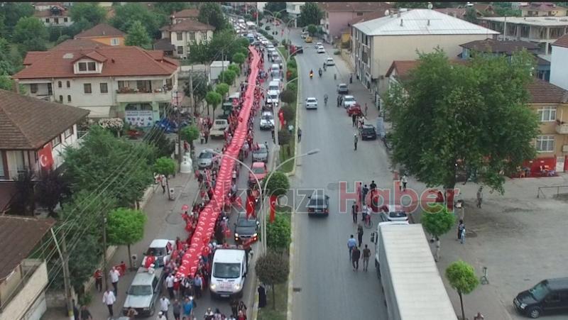 Milli Birlik Yürüyüşü Akyazı’da binlerce kişinin katılımıyla gerçekleşti