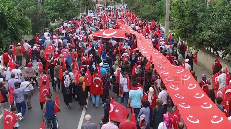 Milli Birlik Yürüyüşü Akyazı’da binlerce kişinin katılımıyla gerçekleşti