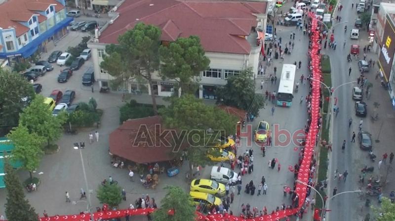 Milli Birlik Yürüyüşü Akyazı’da binlerce kişinin katılımıyla gerçekleşti