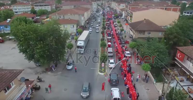 Milli Birlik Yürüyüşü Akyazı’da binlerce kişinin katılımıyla gerçekleşti