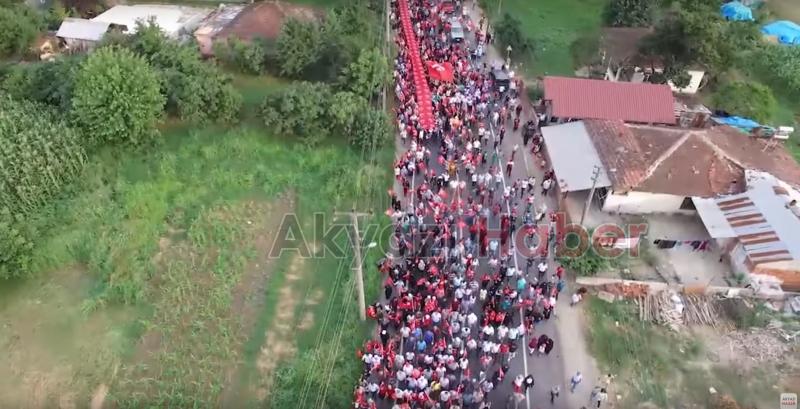Milli Birlik Yürüyüşü Akyazı’da binlerce kişinin katılımıyla gerçekleşti
