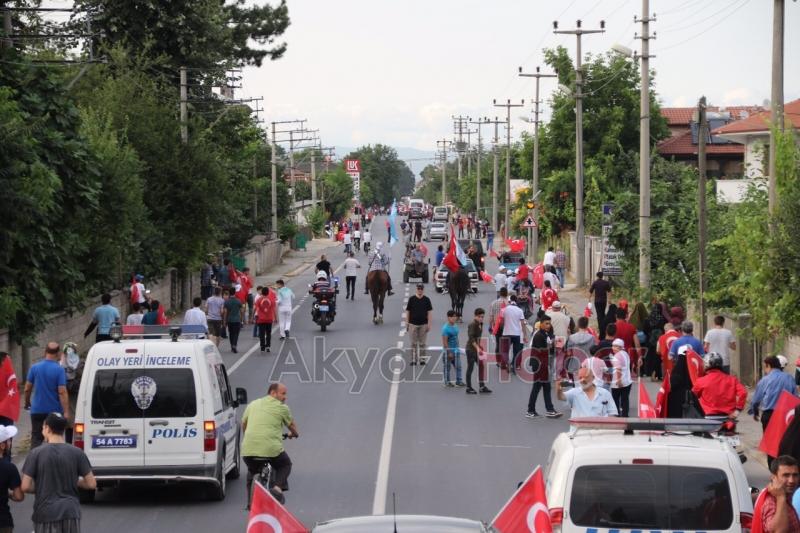 Milli Birlik Yürüyüşü Akyazı’da binlerce kişinin katılımıyla gerçekleşti