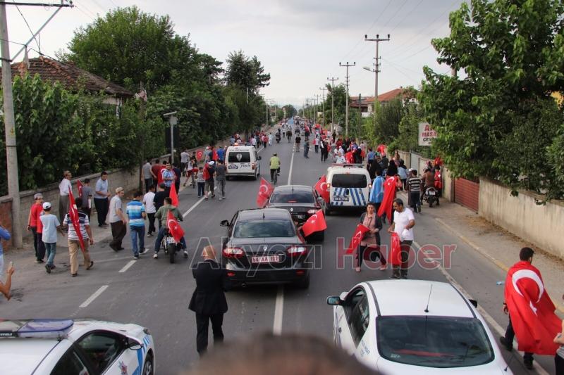 Milli Birlik Yürüyüşü Akyazı’da binlerce kişinin katılımıyla gerçekleşti
