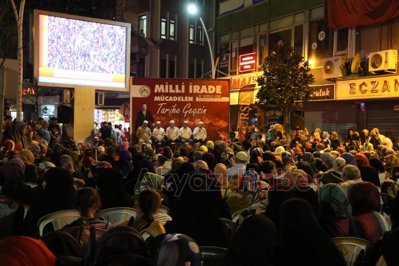 MİLLİ İRADE VE DEMOKRASİ NÖBETİNDE SON GECE NÖBETİ TUTULDU